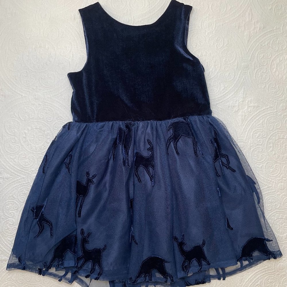 Girls Dark Blue Dress, 2T, Cat & Jack